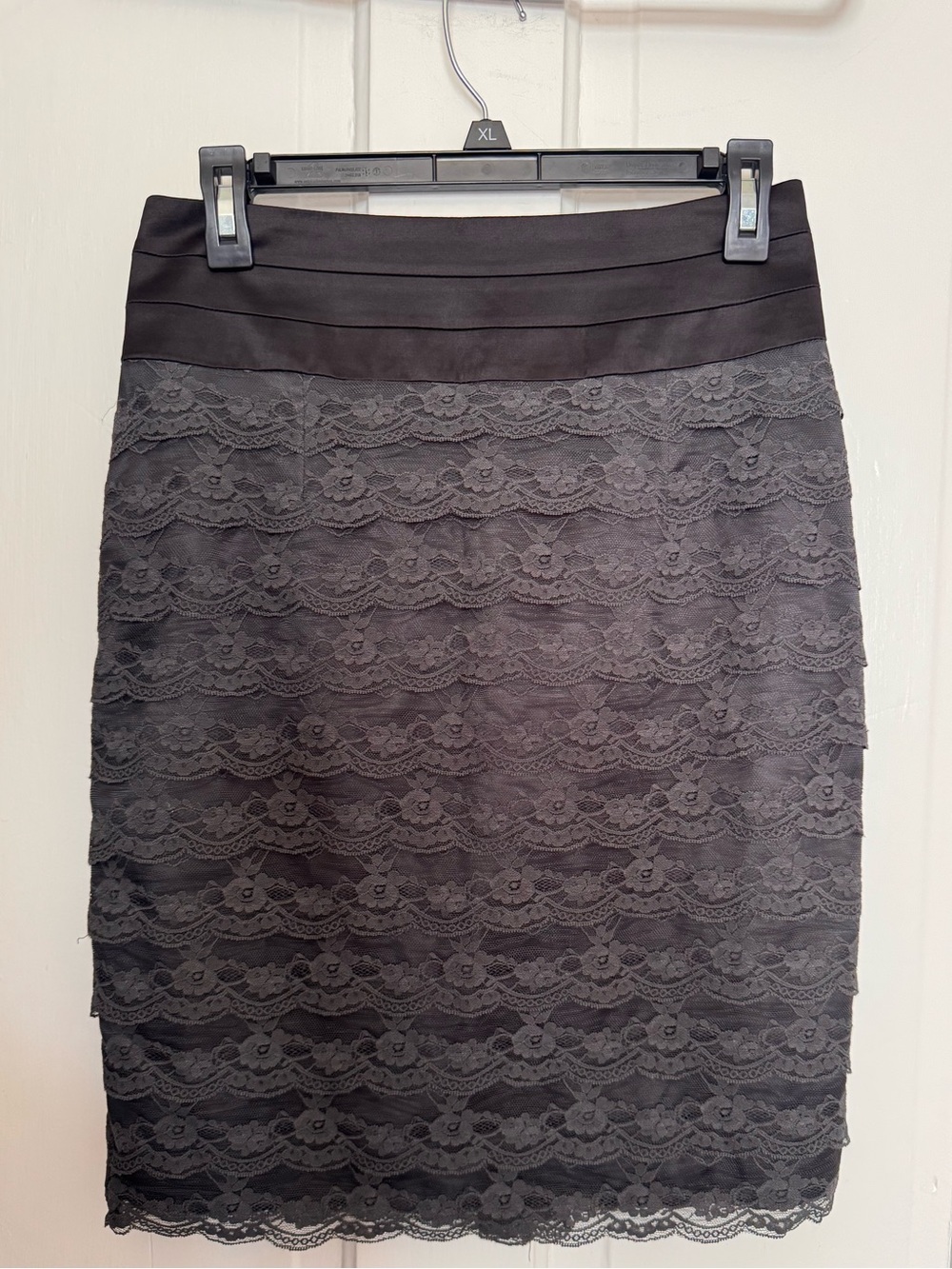 Beautiful Gray Lace Skirt Pencil straight black